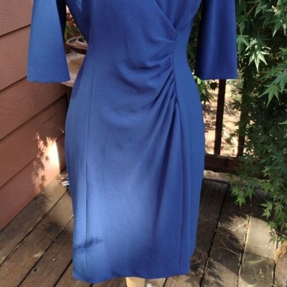 Tahari Arthur S. Levine Dark Royal Blue Dress - Picture 3 of 11